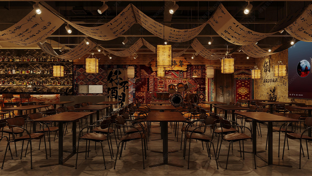 杭州古典中式餐廳裝修設計