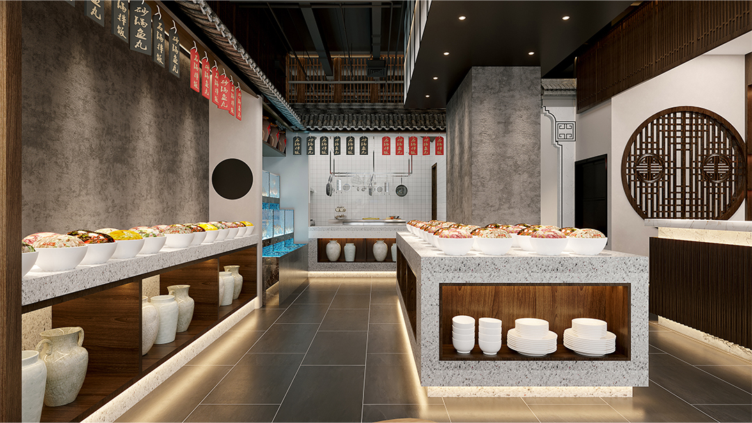 杭州創(chuàng)意中式餐廳裝修設(shè)計