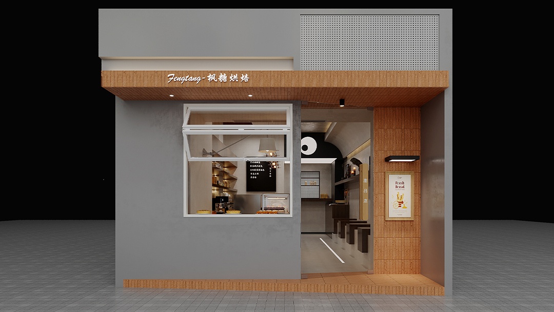 杭州小成本烘焙店裝修設計