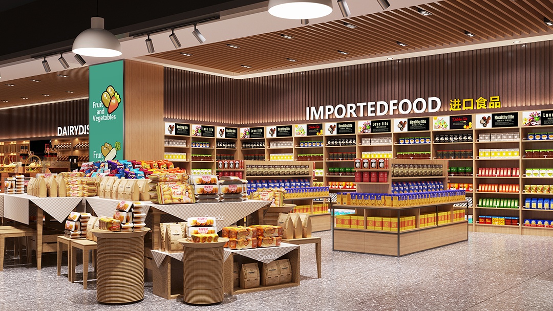 杭州進口食品超市裝修設計