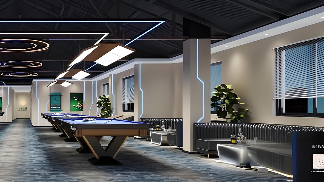 杭州高性價比臺球廳裝修設計
