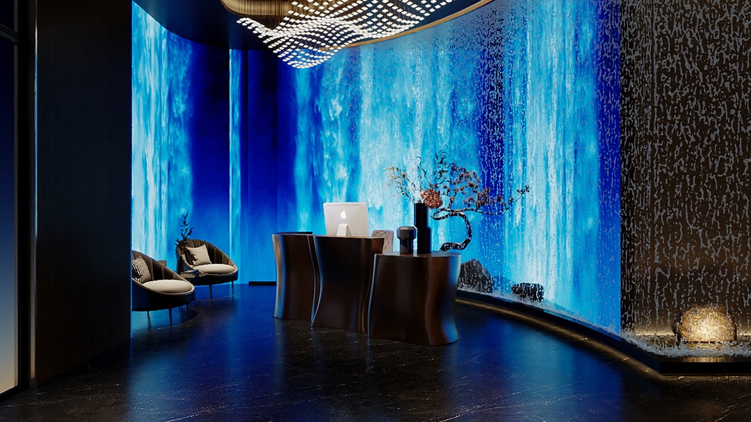 杭州輕奢風SPA會所裝修設計