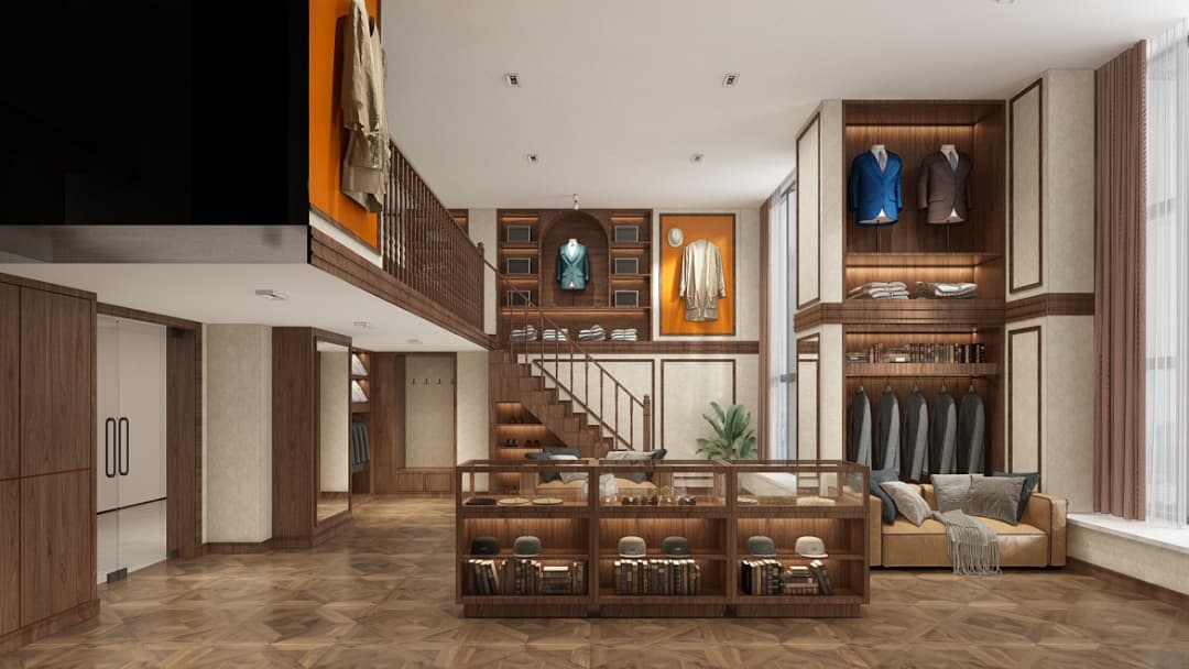杭州高端西裝定制店裝修設計