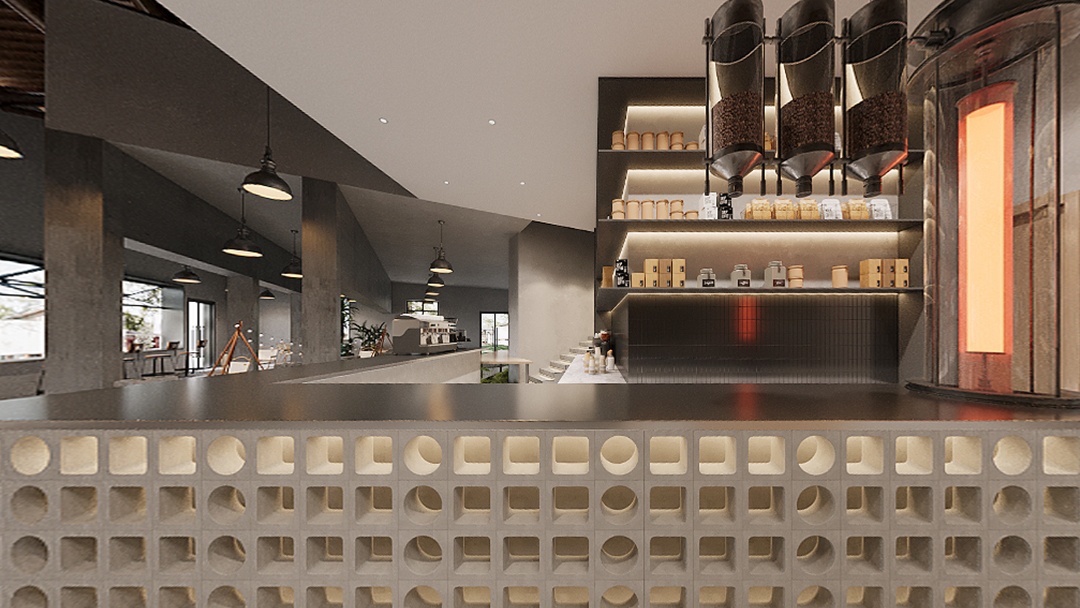 杭州工業(yè)風奶茶店裝修設計